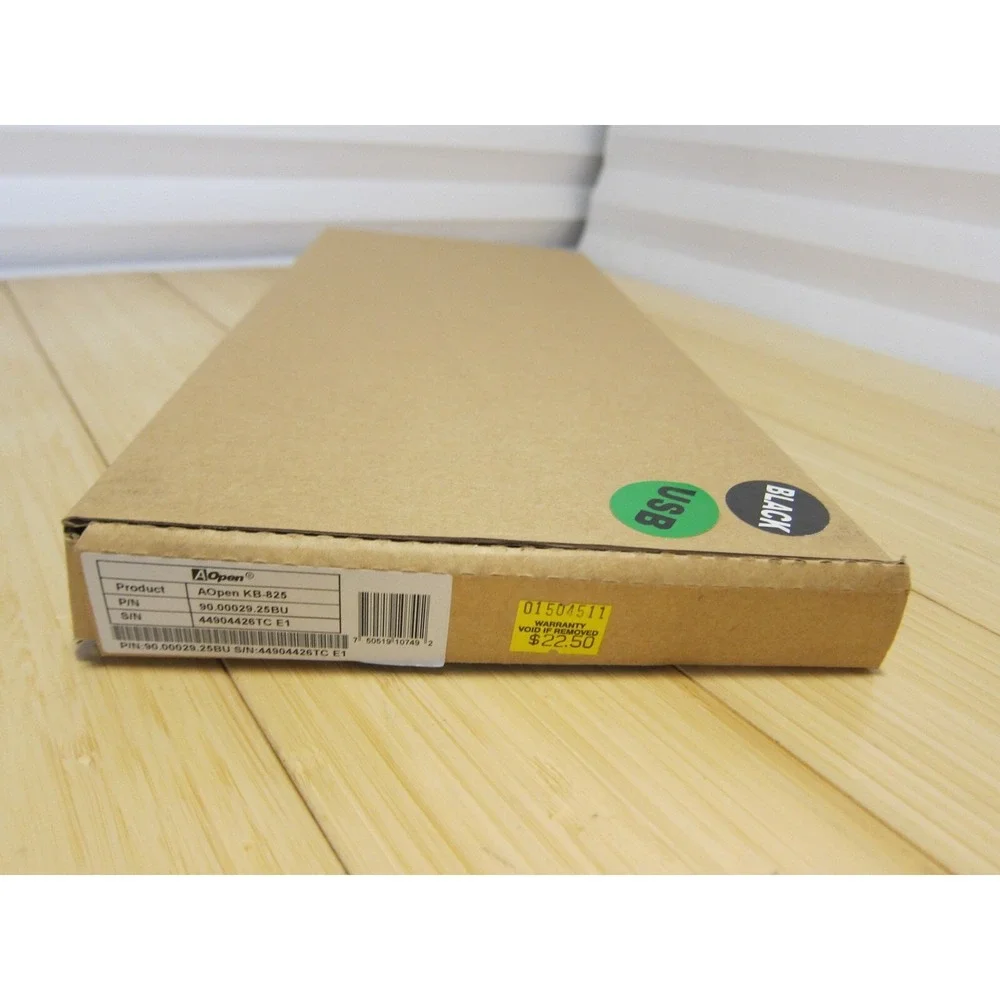 NOS AOpen Black KB825B 90.00029.25BU 104 Normal Keys USB Wired Keyboard (1 of 2)